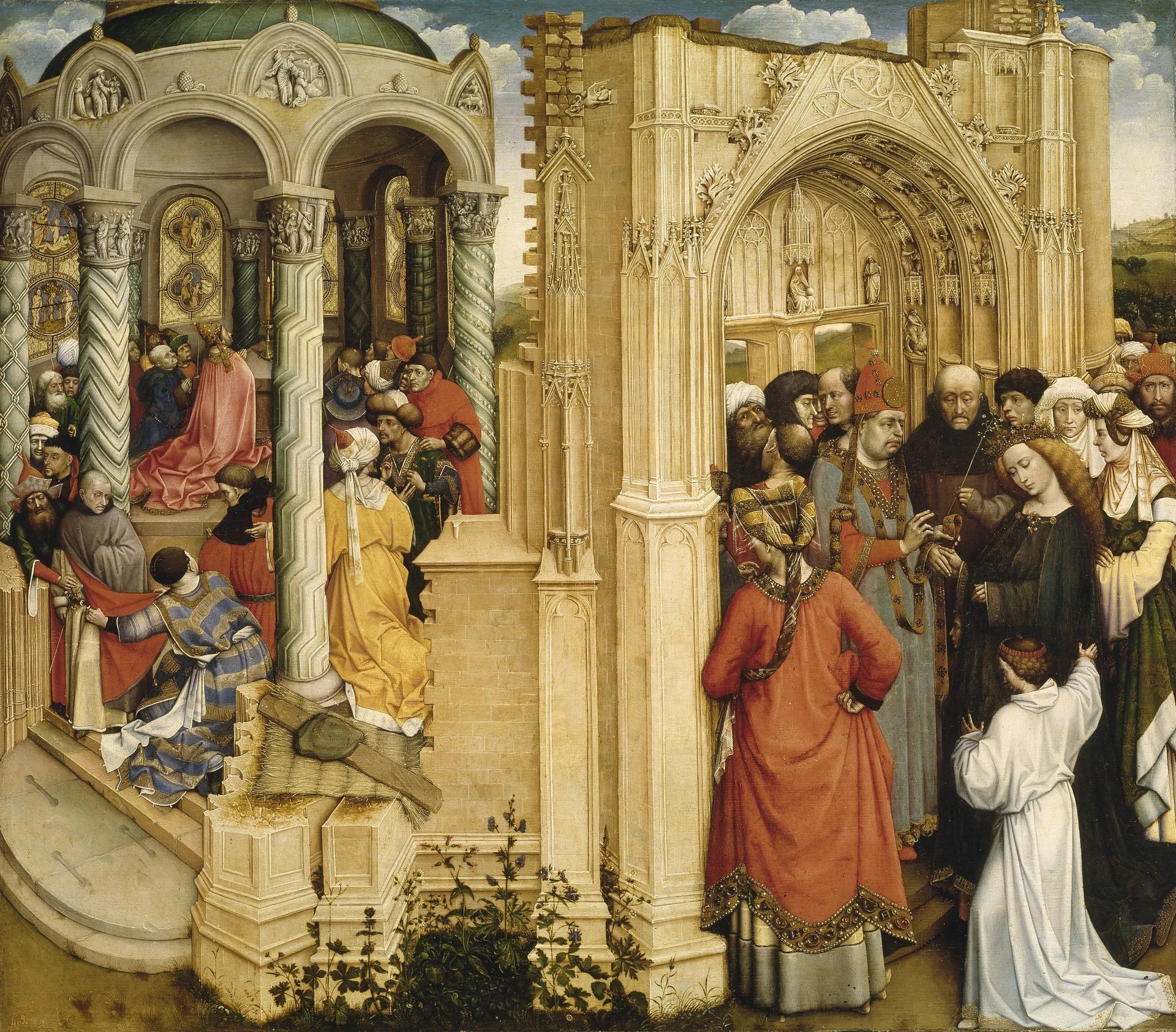 Mariage de la Vierge - Robert Campin image 1 copie peinte à la main à l’huile