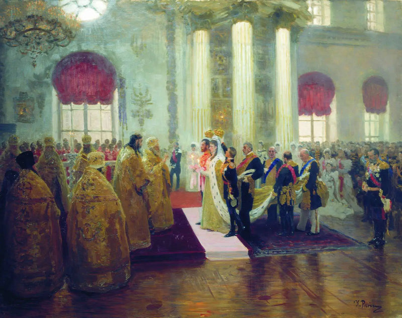 Hochzeit von Nikolaus II. und Großherzogin Alexandra Fjodorowna. - Ilya Repin