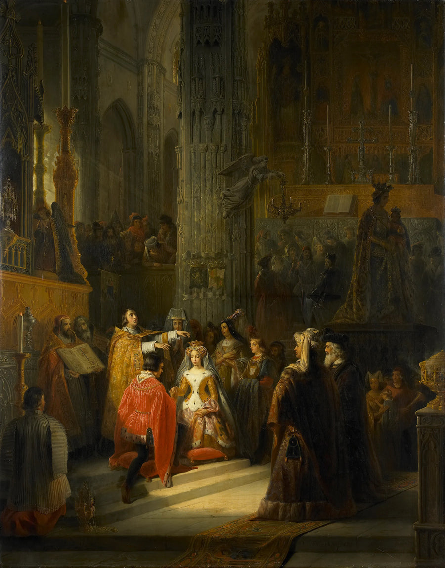 Le mariage de Jacoba van Bavaria, comtesse de Hollande, et de Jean IV, duc de Brabant, le 10 mars 1418. - Jakob Josef Eeckhout