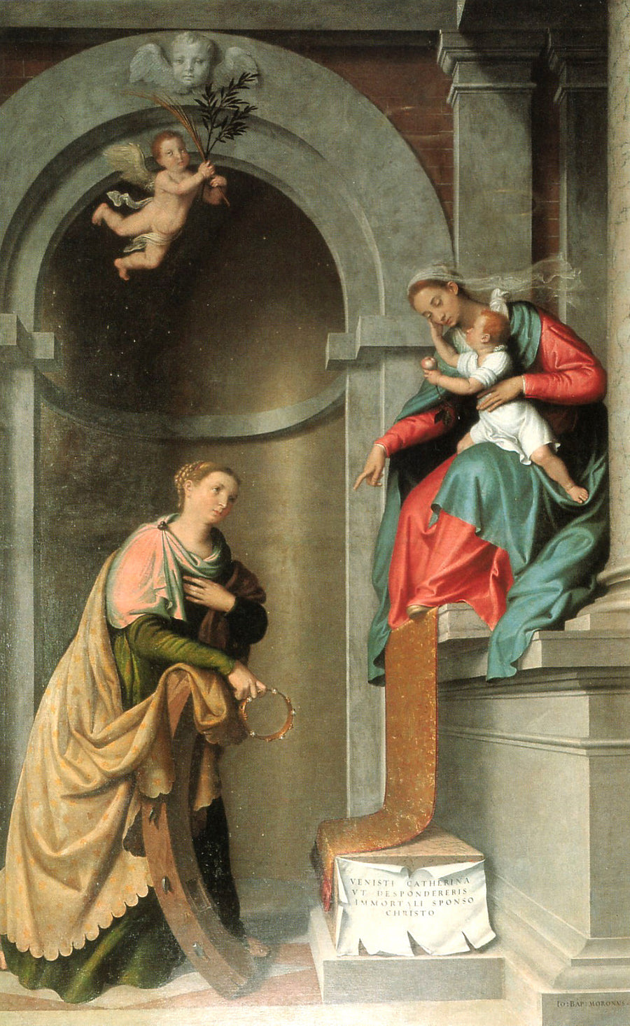 Mystische Hochzeit der heiligen Katharina von Alexandria - Giovanni Battista Moroni