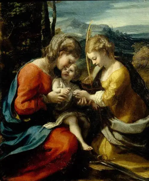 Mystische Hochzeit der Heiligen Katharina von Alexandria (Capodimonte-Museum) - Antonio da Correggio