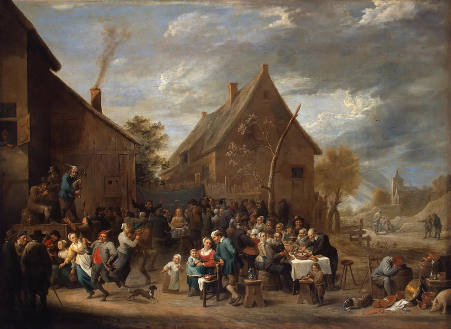 Bauernhochzeit - David Teniers der Jüngere