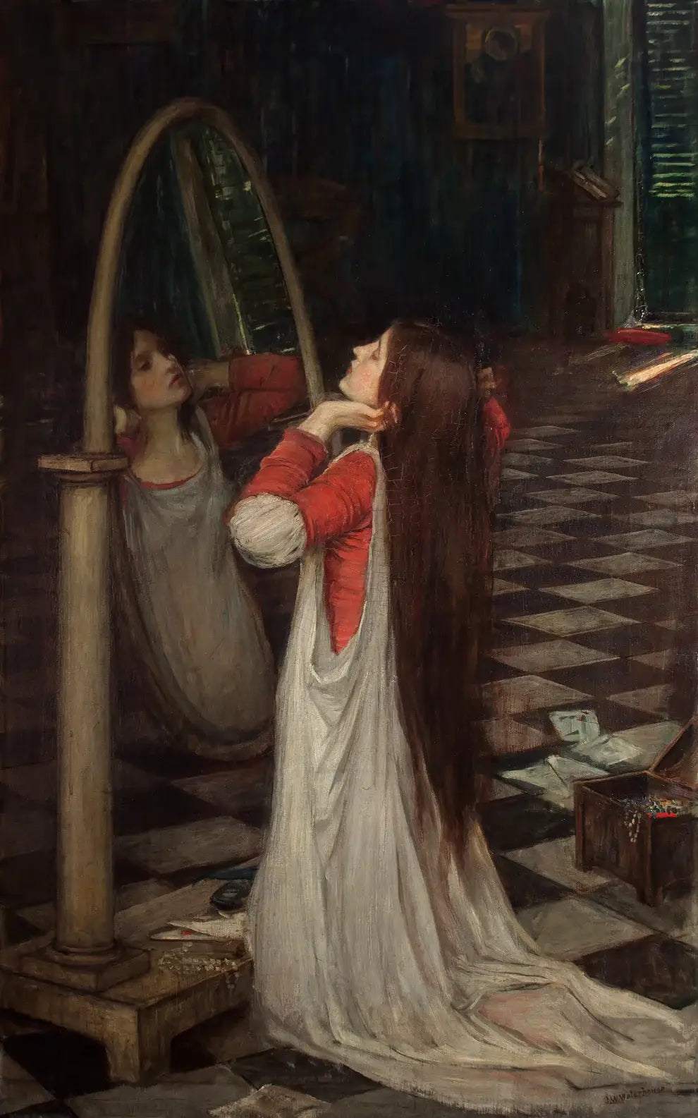 Reproduction du tableau « Mariana dans le Sud 2 - John William Waterhouse » par Alpha Reproduction en peinture à l’huile