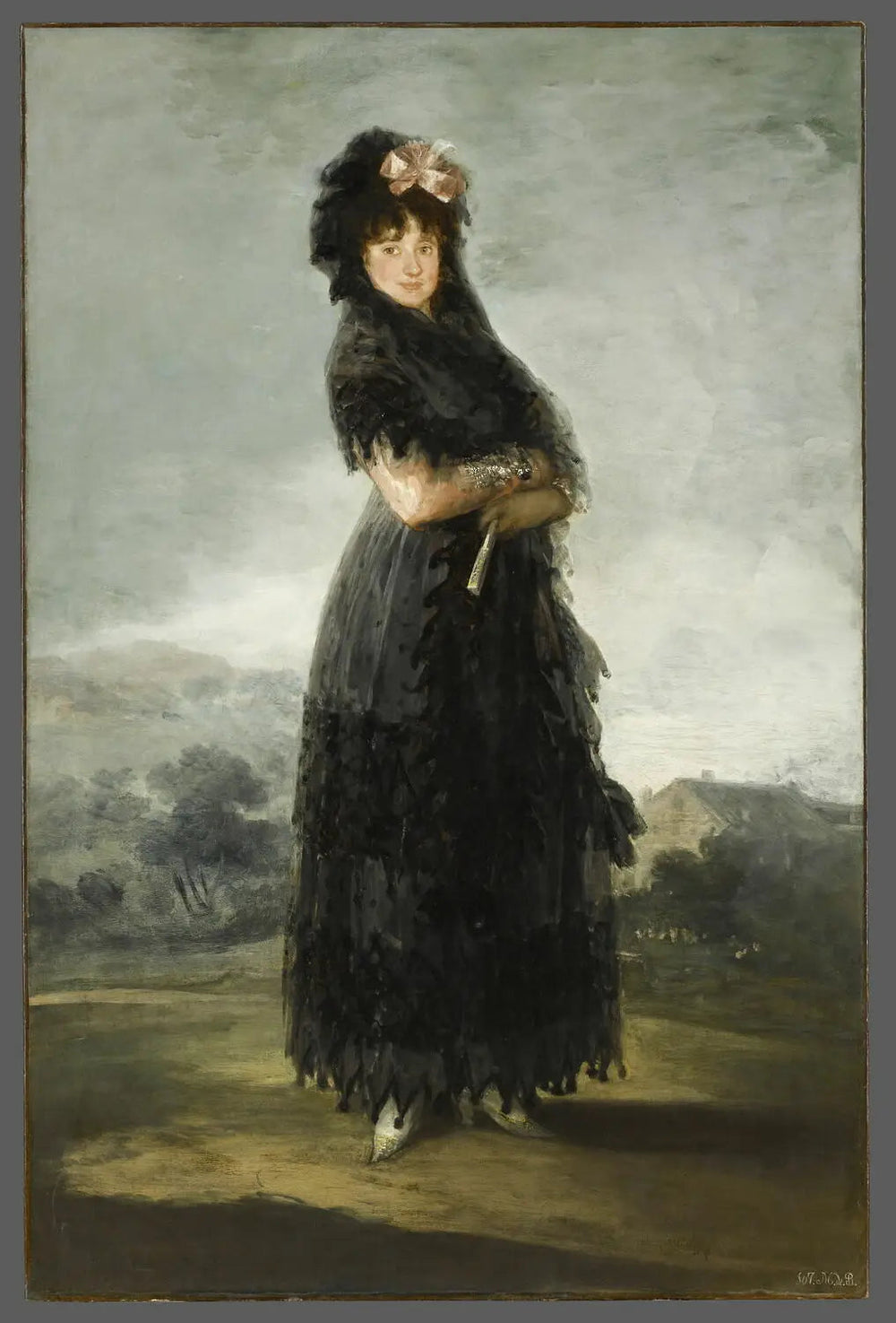 Mariana Waldstein, marquise de Santa Cruz - Francisco de Goya image 1 reproduction artisanale de tableau