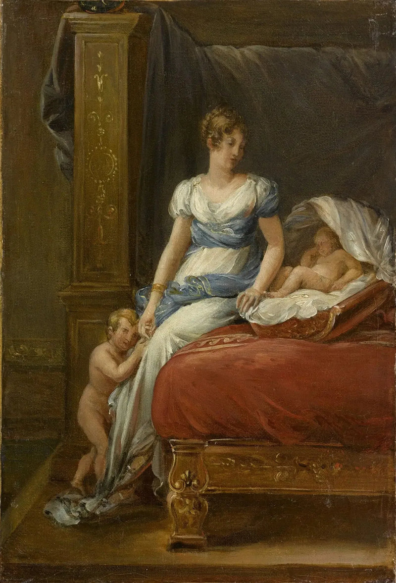 Marie-Annonciade-Caroline Bonaparte, Königin von Neapel und ihre Kinder - François Gérard