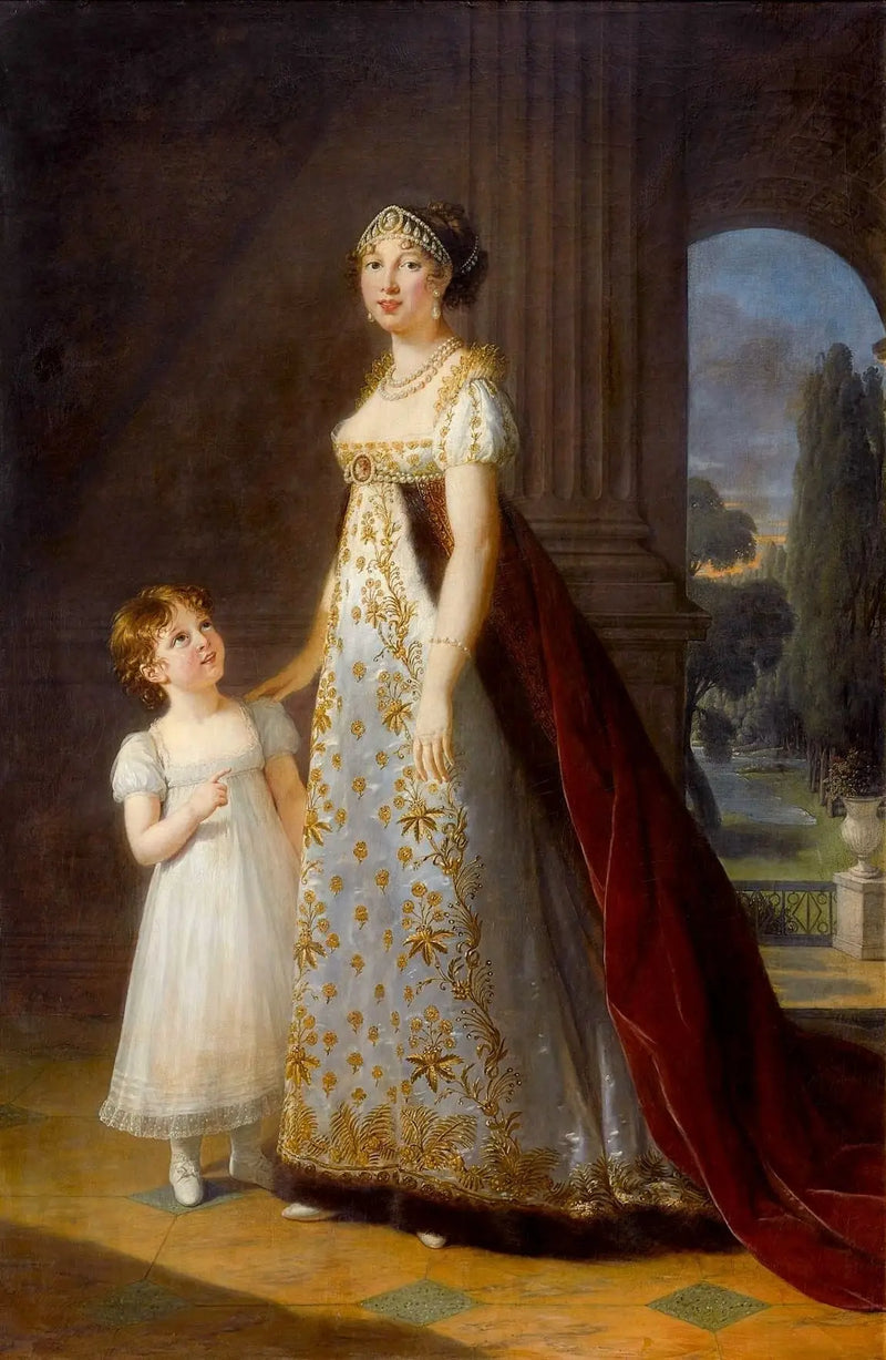 Marie-Annuciade-Caroline Bonaparte, Königin von Neapel, mit ihrer Tochter Laetitia-Joséphine Murat - Élisabeth Vigeé Le Brun