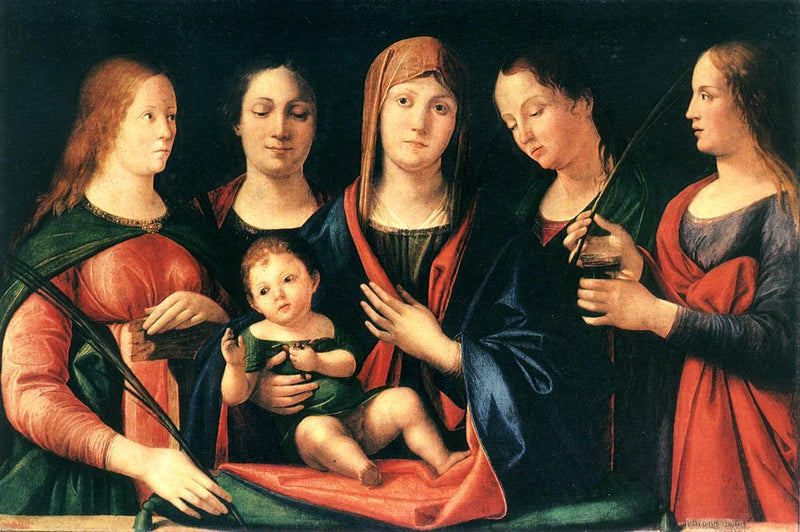 Marie und das Kind mit der heiligen Maria Magdalena und der heiligen Katharina - Alvise Vivarini