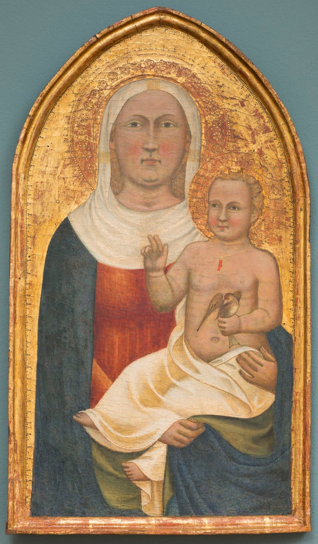 Marie und das Jesuskind mit einem Vogel in der Hand - Francesco Traini