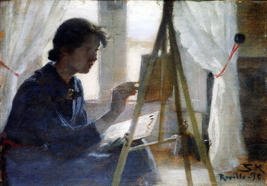 Marie Kroyer malt in Ravello - Peder Severin Krøyer