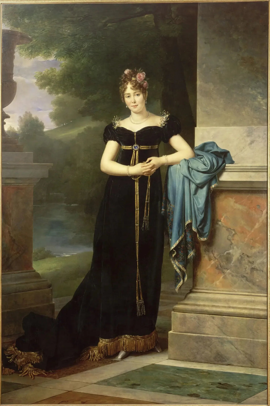 Marie Laczinska (1789-1817) comtesse Walewska, puis comtesse d'Ornano - François Gérard image 2 reproduction de peinture à l’huile