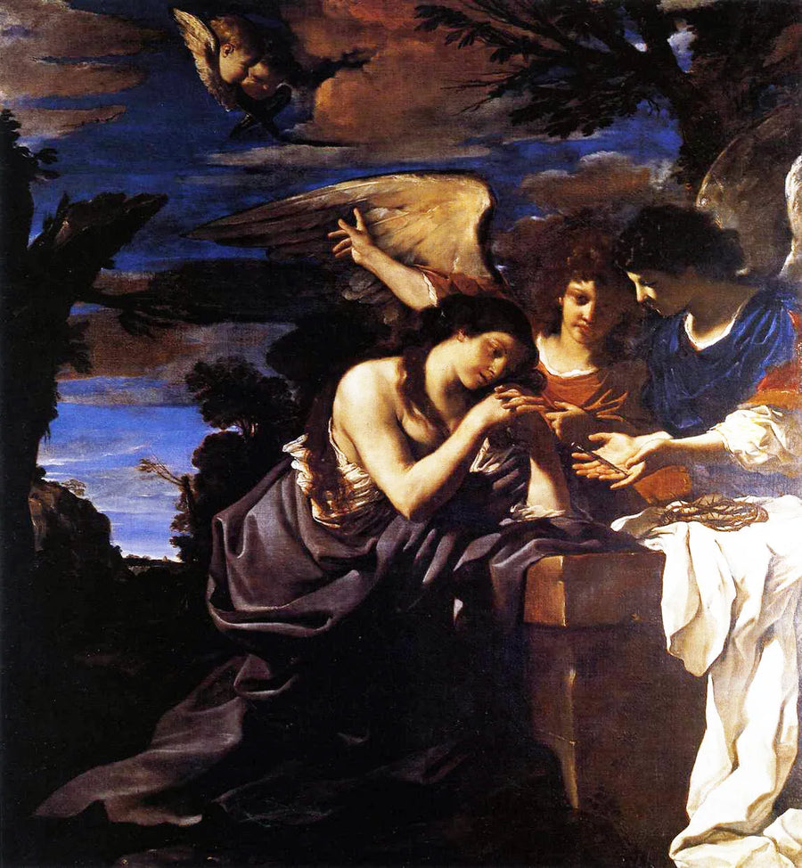 Maria Magdalena mit zwei Engeln - Guercino