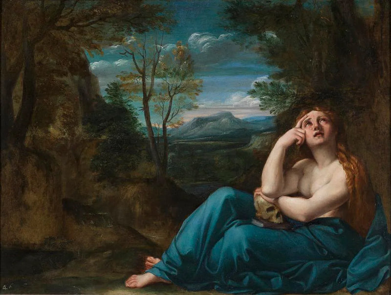 Maria Magdalena in einer Landschaft - Annibale Carracci