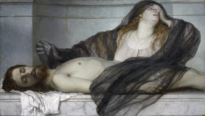 Marie-Madeleine weinend über den toten Christus - Arnold Böcklin