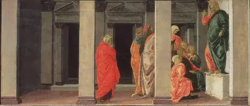 Heilige Maria Magdalena hört die Predigt Christi - Sandro Botticelli