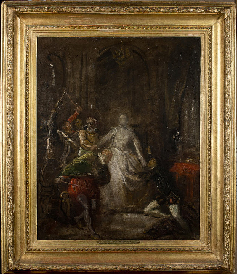 Marie Stuart schützt Riccio - Théodore Chassériau