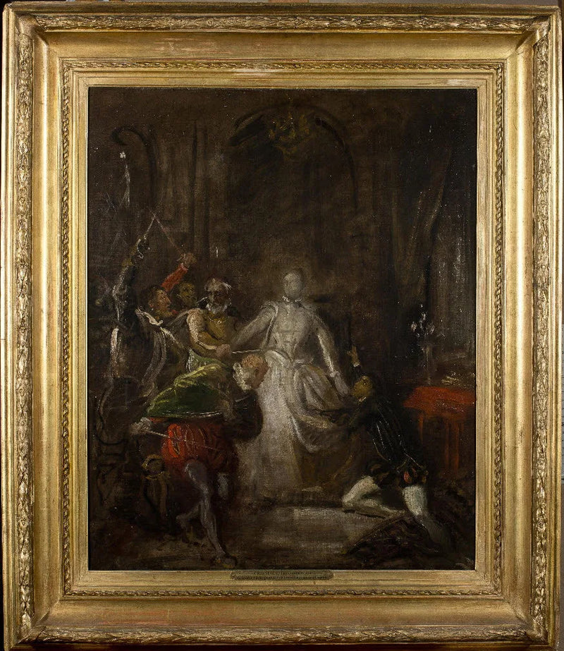 Marie Stuart schützt Riccio - Théodore Chassériau