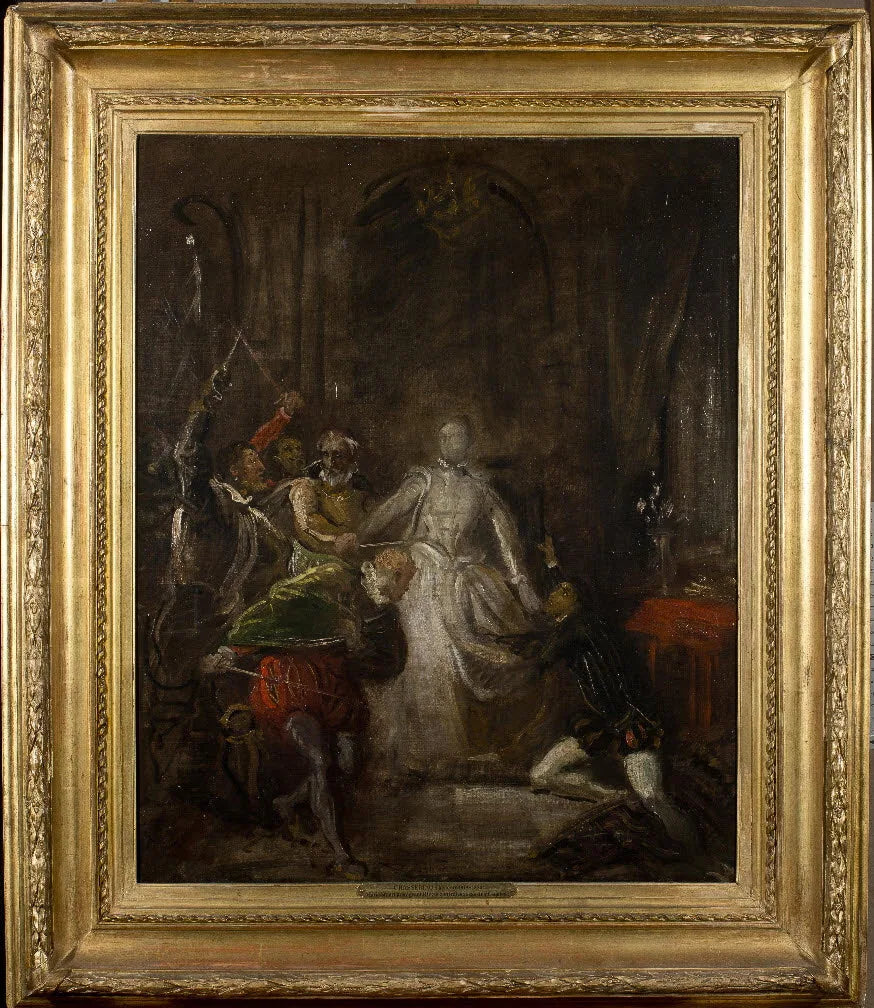 Marie Stuart schützt Riccio - Théodore Chassériau