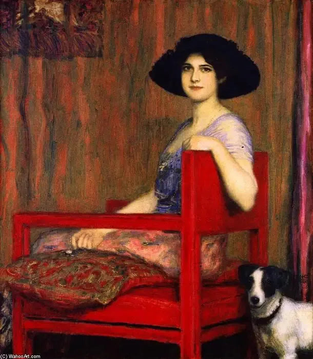 Maria auf dem roten Stuhl - Franz von Stuck