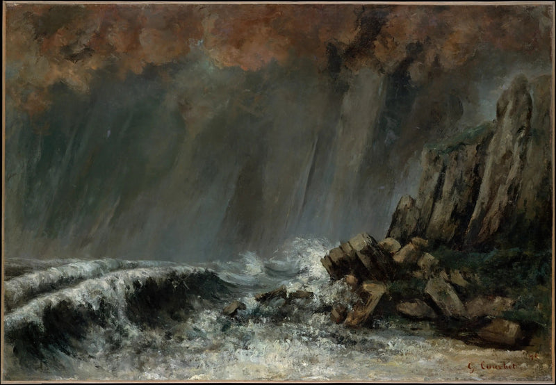 Marine: Die Meereswirbel - Gustave Courbet