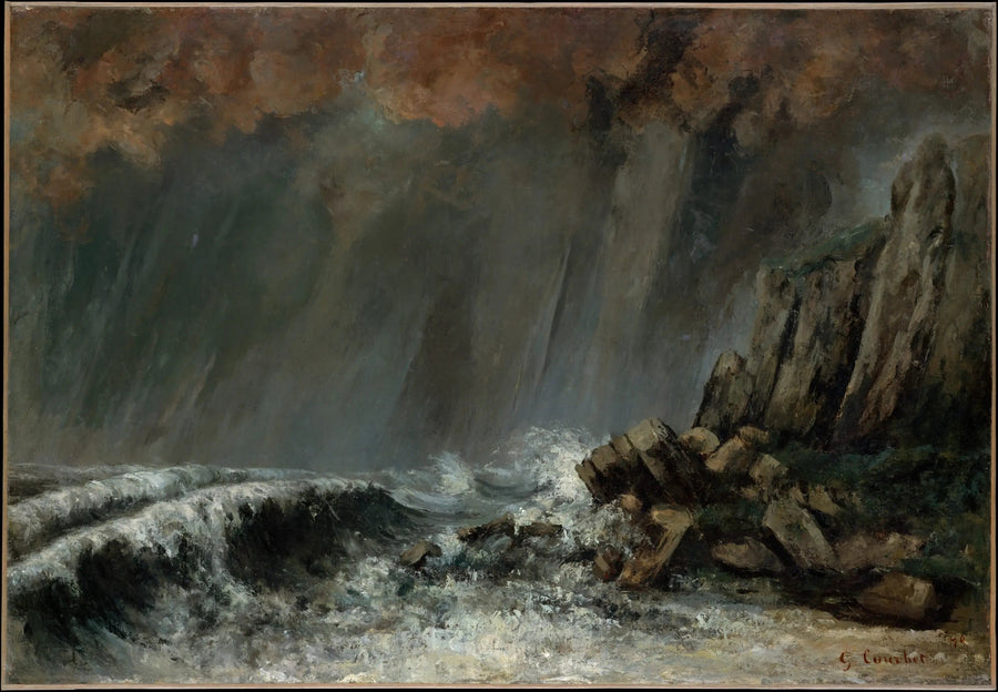 Marine: Die Meereswirbel - Gustave Courbet
