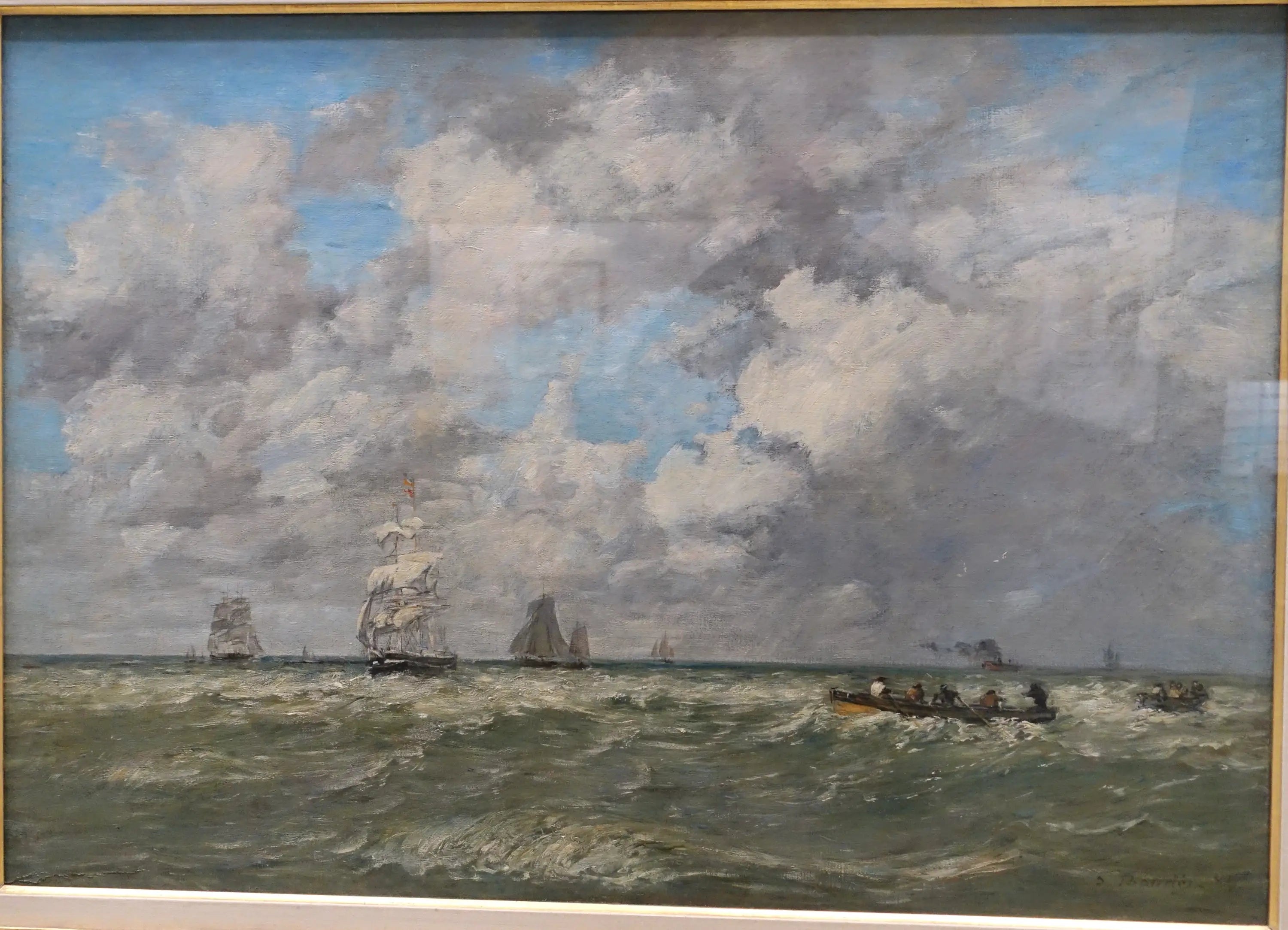 Marines, les lamaneurs - Eugène Boudin image 1 copie de tableau peinte à la main
