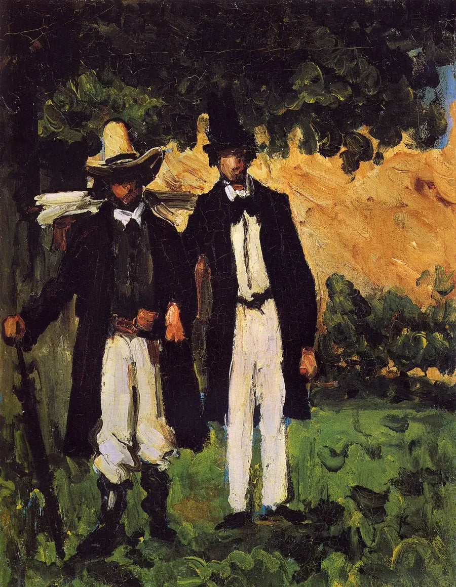 Marion und Valabrègue auf dem Weg zum Motiv - Paul Cézanne