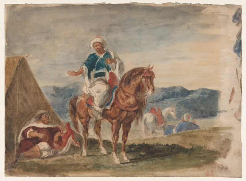 Marokkaner zu Pferd - Eugène Delacroix