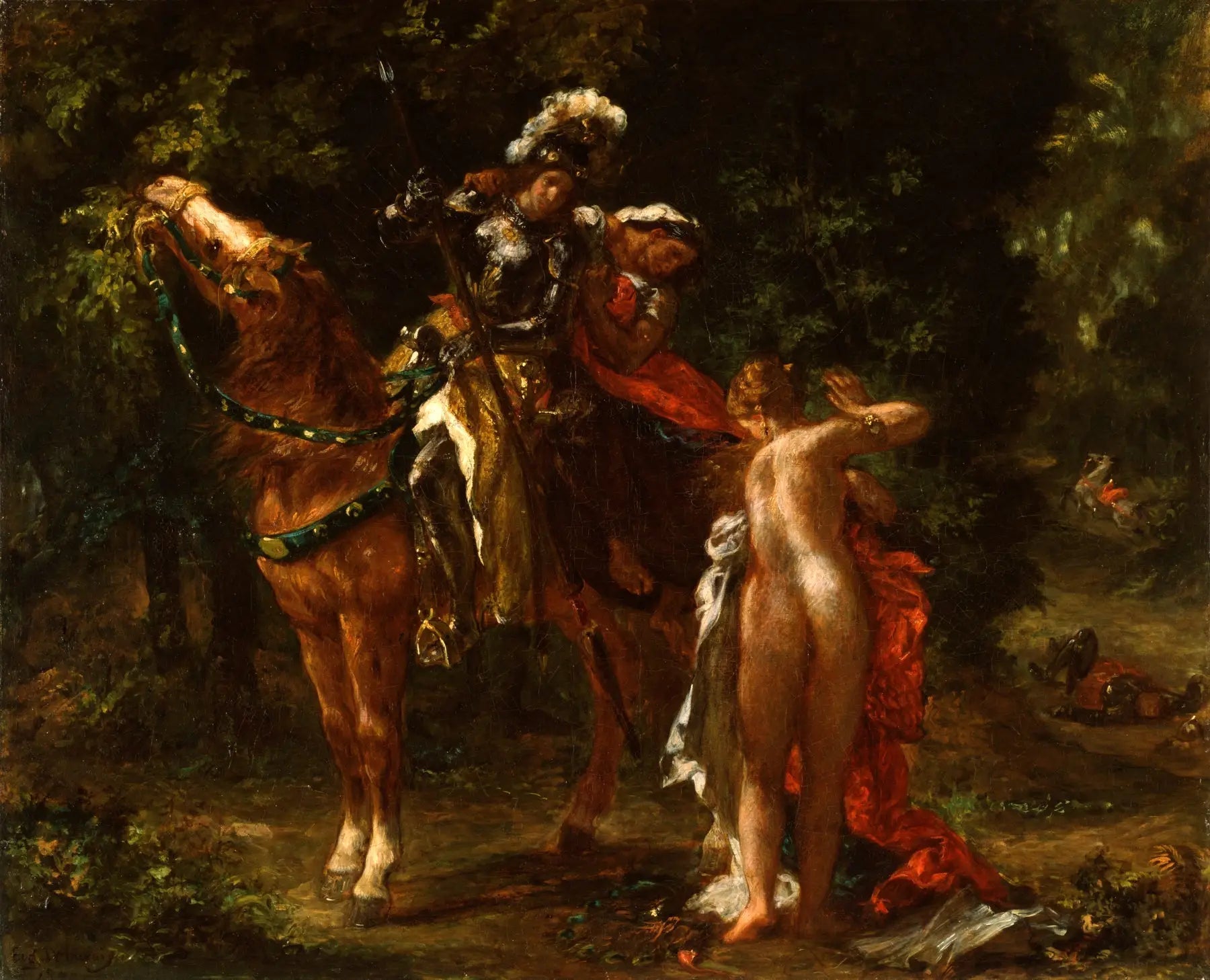 Marphise - Eugène Delacroix image 1 reproduction artisanale de tableau