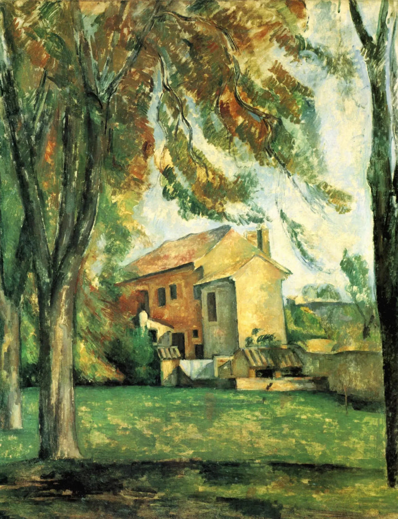Kastanienbäume und Bauernhof am Jas de Bouffan - Paul Cézanne