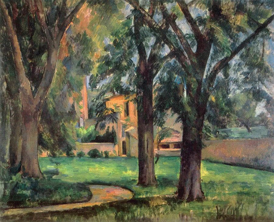 Kastanienbäume und Bauernhof des Jas de Bouffan - Paul Cézanne