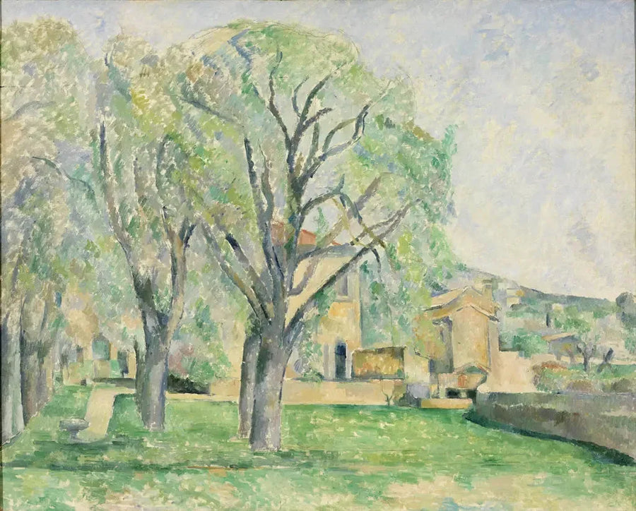 Kastanienbäume und Bauernhof des Jas de Bouffan - Paul Cézanne