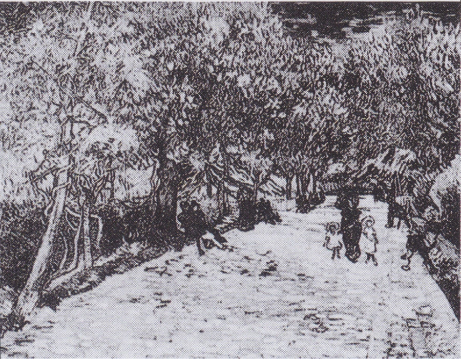 Rote Kastanien im öffentlichen Park von Arles - Vincent van Gogh