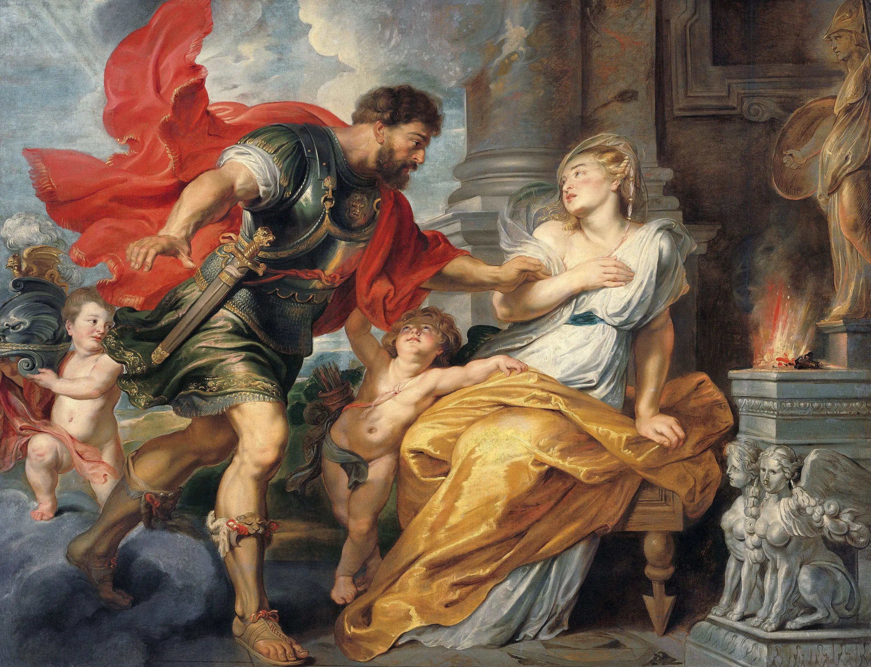 Mars et Rhéa Silvia - Peter Paul Rubens image 1 copie de tableau peinte à la main