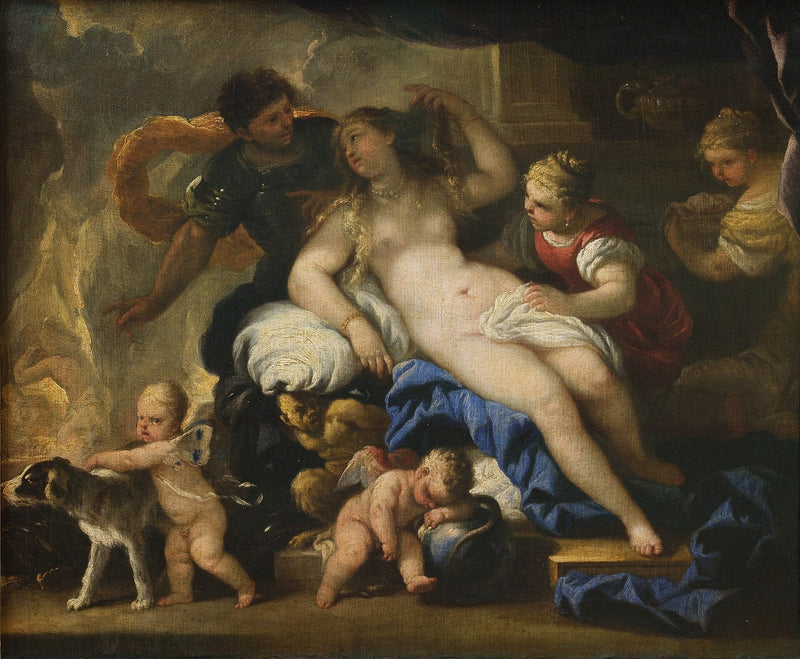 Mars und Venus in Vulcans Schmiede - Luca Giordano