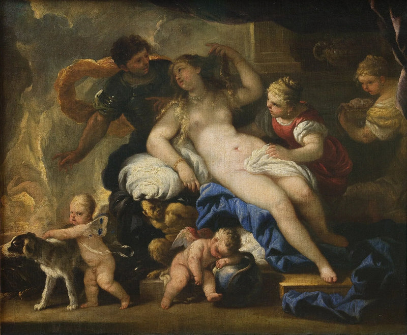 Mars und Venus in Vulcans Schmiede - Luca Giordano