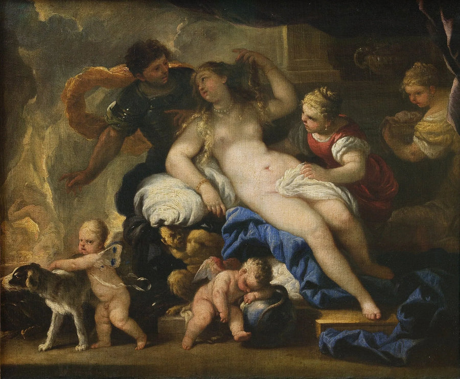 Mars und Venus in Vulcans Schmiede - Luca Giordano