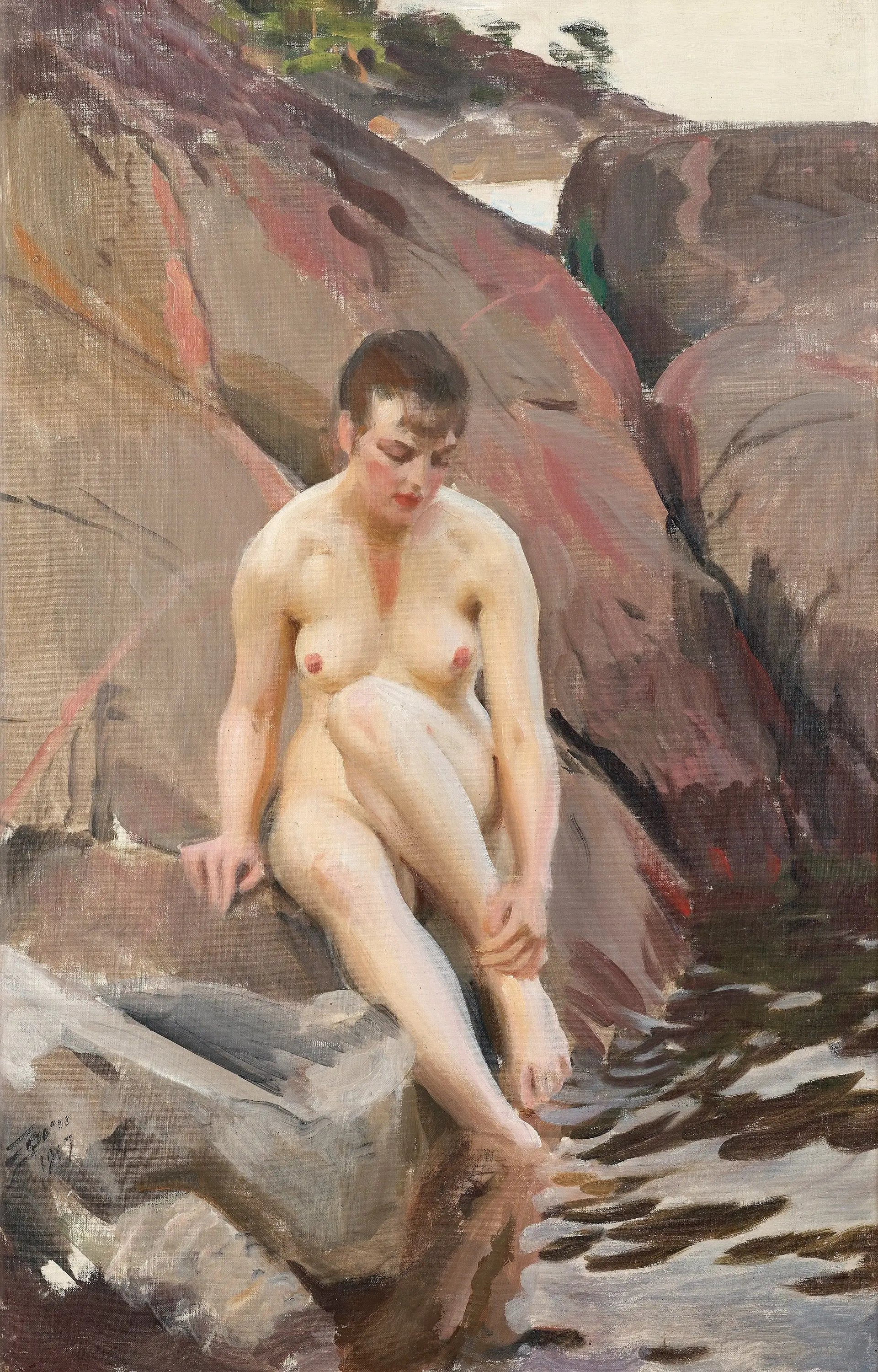 Marta - Anders Zorn image 1 copie peinte à la main à l’huile