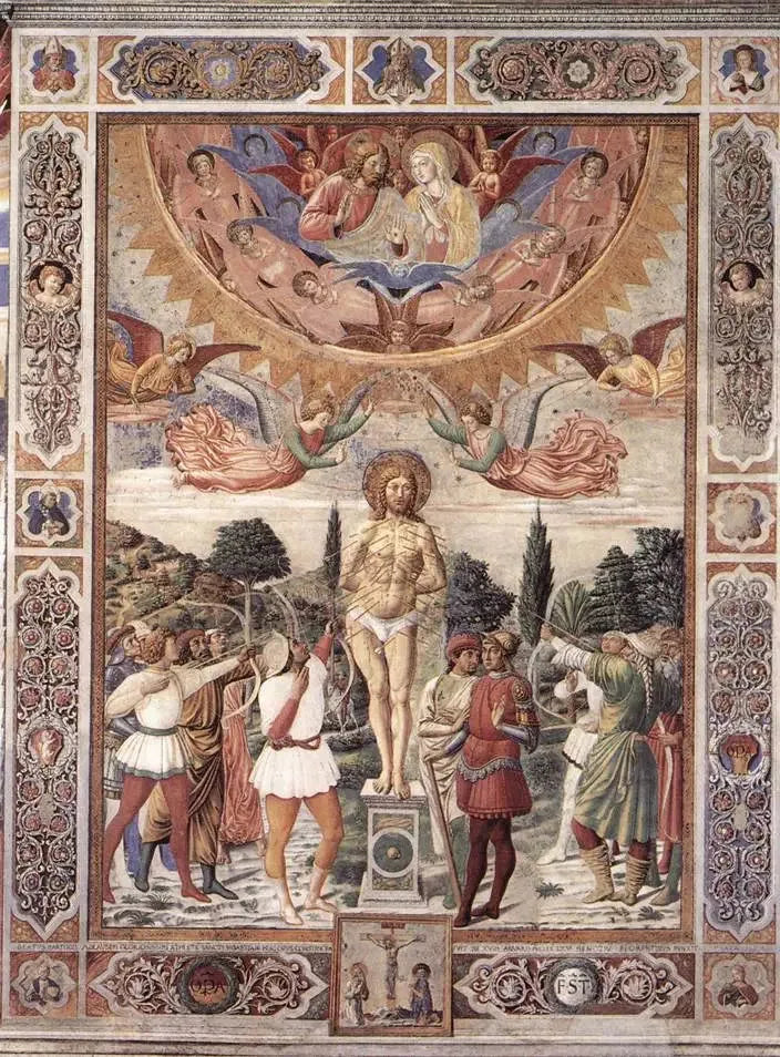 Martyrium des heiligen Sebastian - Benozzo Gozzoli