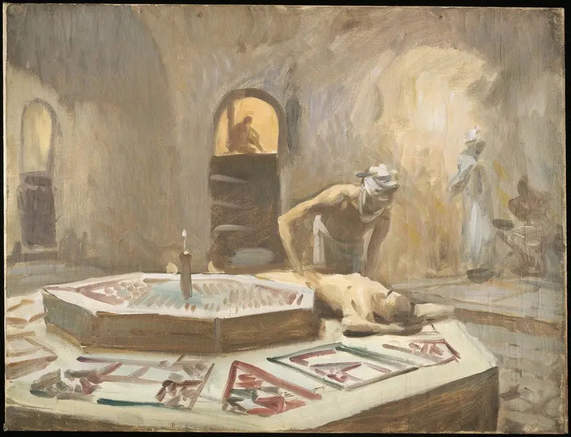 Massage in einem öffentlichen Bad - John Singer Sargent