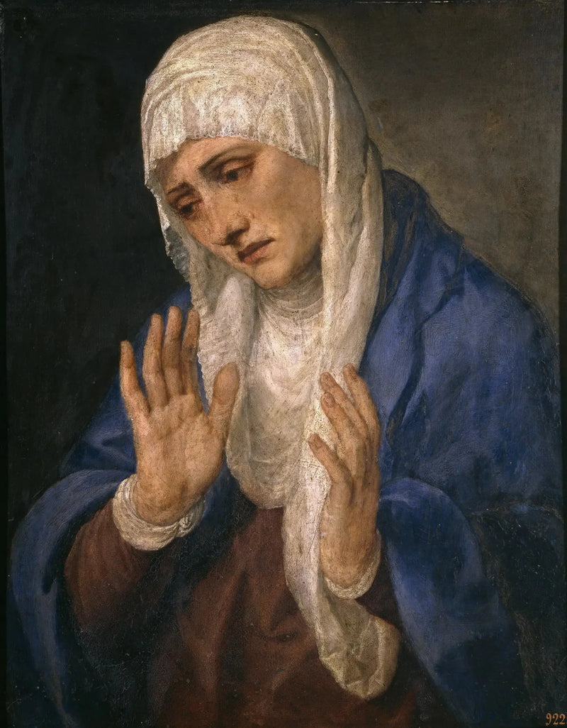 Mater Dolorosa mit ausgebreiteten Händen - Titian