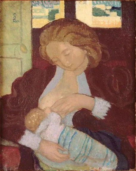 Mutterschaft mit Spitzenmanschetten - Maurice Denis