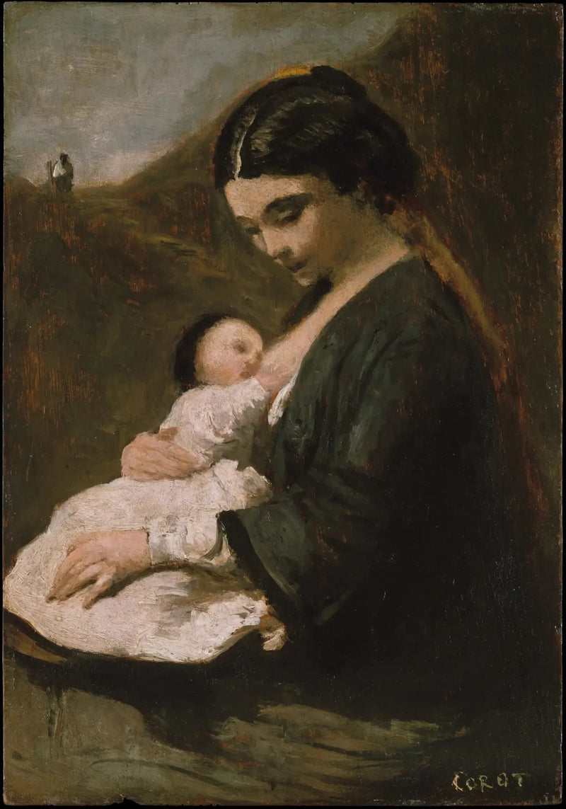 Mutterschaft - Jean-Baptiste Camille Corot
