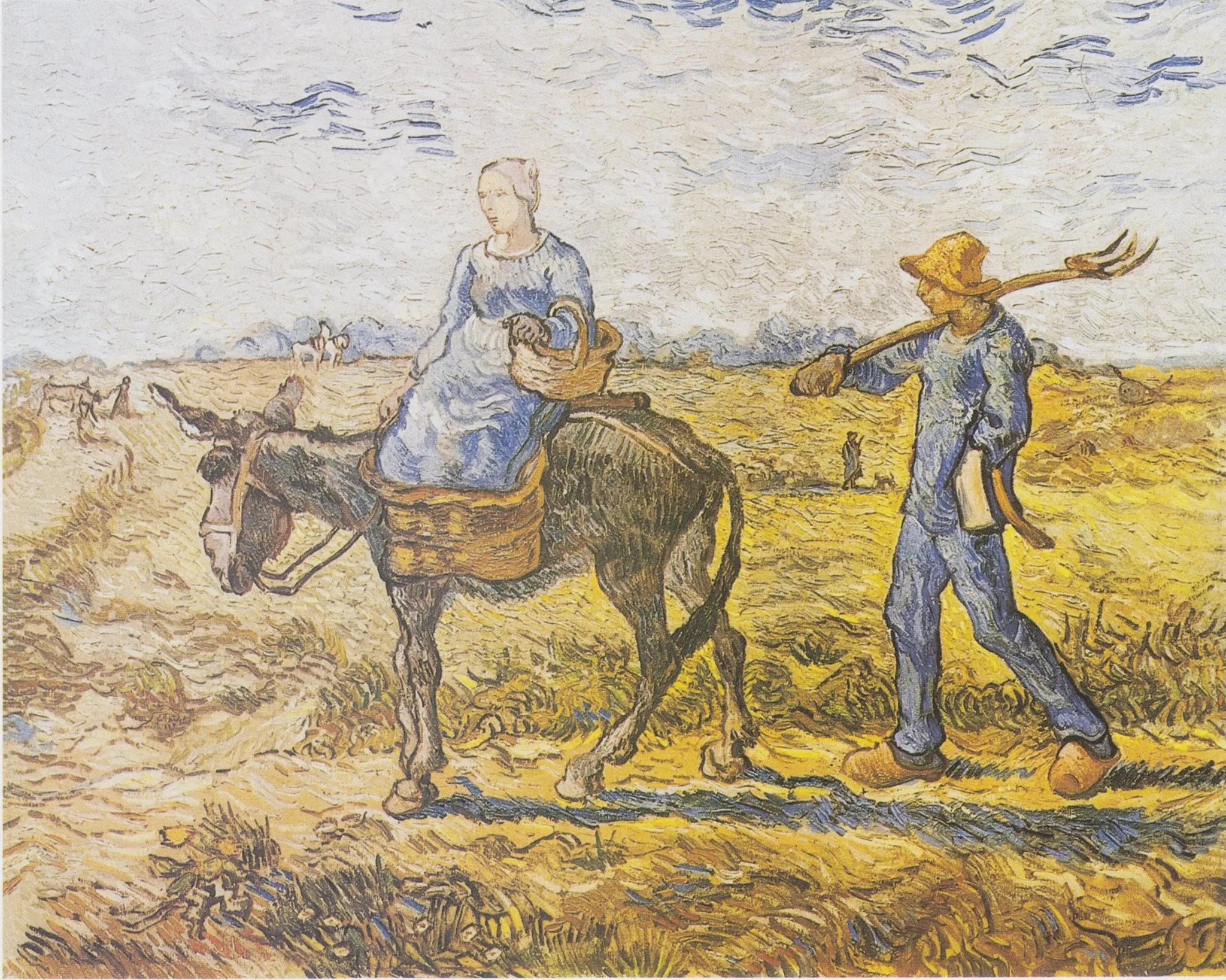 Matin. Au travail (après Millet) - Vincent van Gogh image 1 copie de tableau peinte à la main