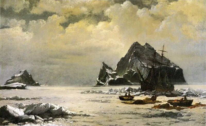 Morgen in den Eisschollen der Arktis - William Bradford