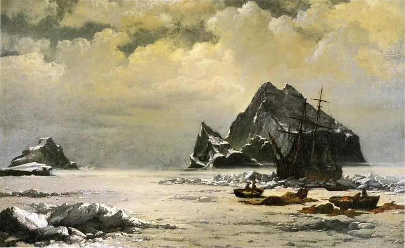 Morgen in den Eisschollen der Arktis - William Bradford