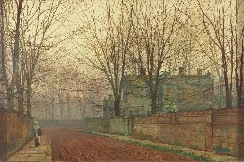 Novembermorgen, Knostrop Hall, Leeds - John Atkinson Grimshaw