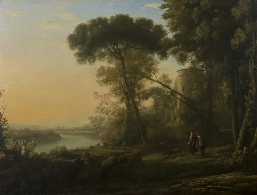 Morgen: Ein bewaldetes Landschaftsbild - Claude Lorrain