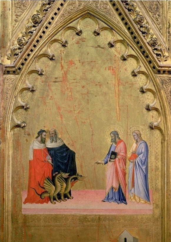 Matthew Quelling Drache - Andrea Orcagna