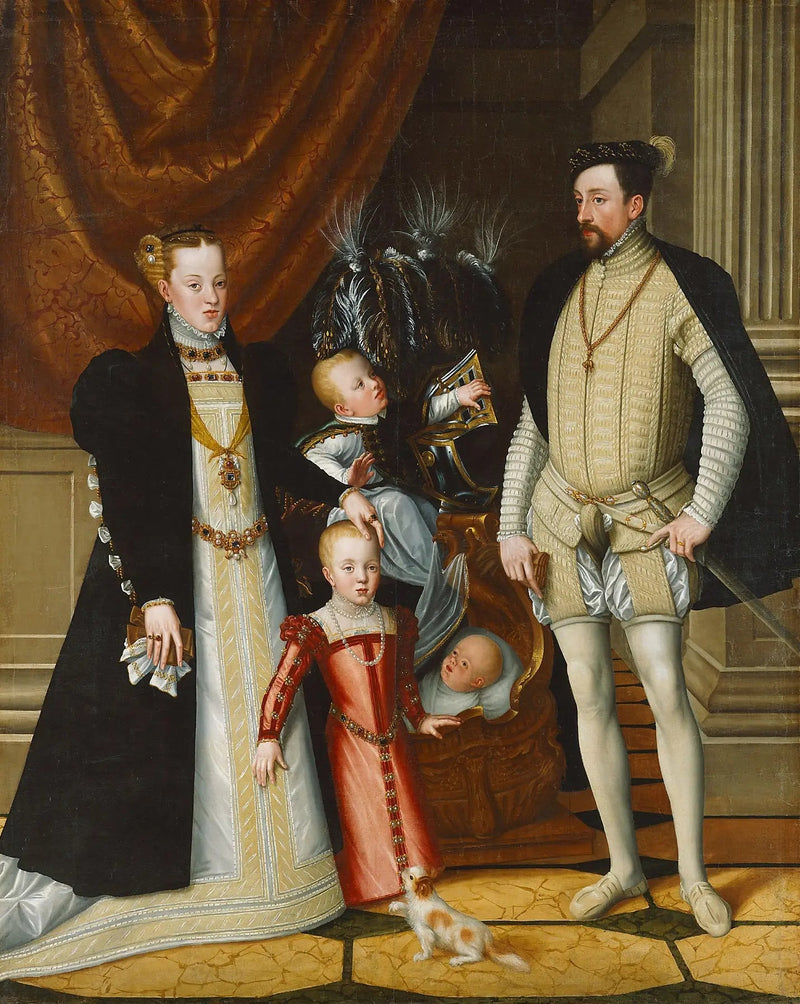 Maximilian II, Seine Frau und drei Kinder - Giuseppe Arcimboldo