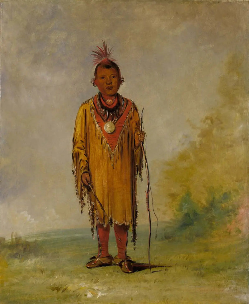 Me-sóu-wahk, Hirschhaar, Lieblingssohn von Kee-o-kúk - George Catlin